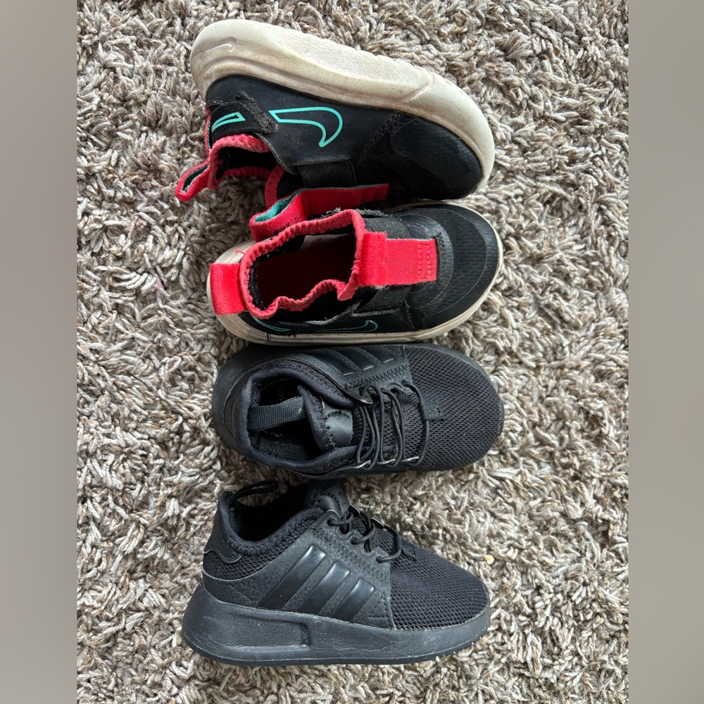 Nike and Adidas toddler tennis shoes